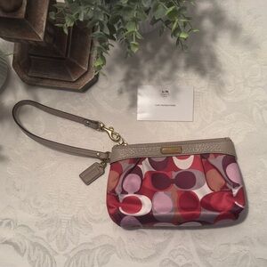 Coach Scarf Print Wristlet NWOT
